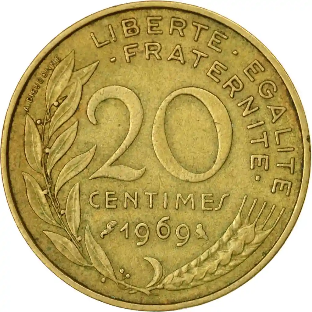 piece de 20 centimes de francs
